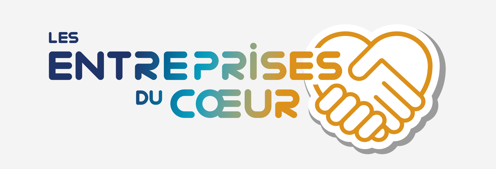 Logo les entreprises du coeur fond gris Logo site internet